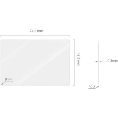 SmallRig 5806 - zestaw, 3x osłona ekranu do Canon PowerShot V1 / G7X III - wymiary